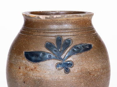 Scarce and Fine Small-Sized Manhattan Stoneware Jar w/ Incised Decoration, late 18th century