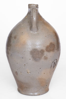 Attrib. Frederick Carpenter, Charlestown, MA Stoneware Jug w/ Impressed Fish Decoration