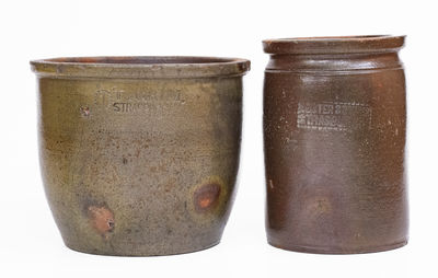 Two Pieces of Salt-Glazed Stoneware, Strasburg, VA origin, circa 1880