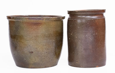 Two Pieces of Salt-Glazed Stoneware, Strasburg, VA origin, circa 1880