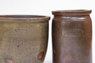 Two Pieces of Salt-Glazed Stoneware, Strasburg, VA origin, circa 1880