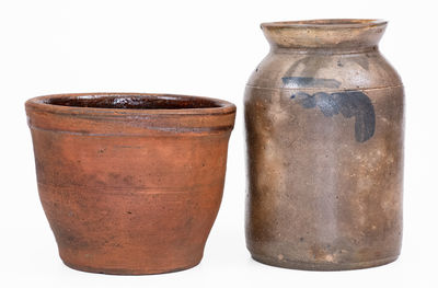 Two Pieces of Solomon Bell (Strasburg, VA) Shenandoah Pottery