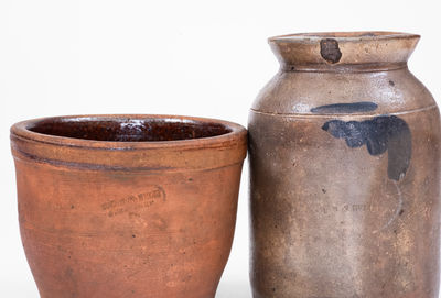 Two Pieces of Solomon Bell (Strasburg, VA) Shenandoah Pottery