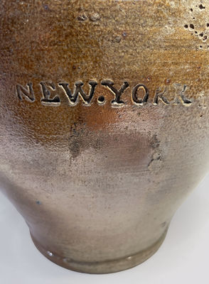 Extremely Rare COMMERAW S / STONEWARE / NEW-YORK Stoneware Jug