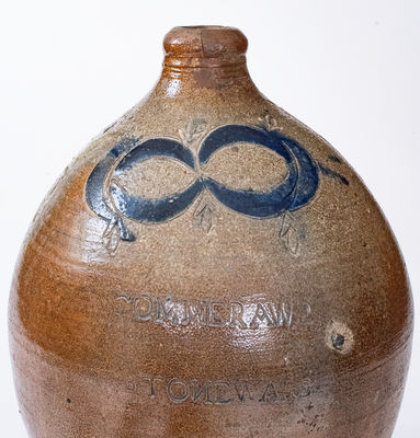 Extremely Rare COMMERAW S / STONEWARE / NEW-YORK Stoneware Jug