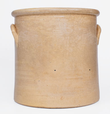 Exceptional 5 Gal. J. & E. NORTON / BENNINGTON, VT Stoneware Crock w/ Reclining Deer and House Decoration