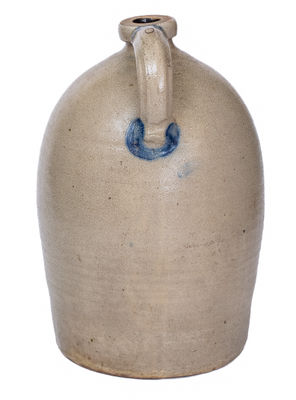 Exceptional 3 Gal. COWDEN & WILCOX / HARRISBURG, PA Stoneware Jug w/ Elaborate Man-in-the-Moon