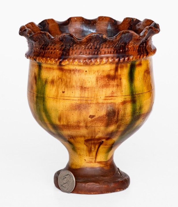 Fine Chester County, PA Redware Flowerpot