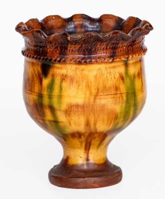 Fine Chester County, PA Redware Flowerpot
