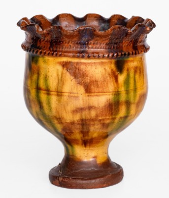 Fine Chester County, PA Redware Flowerpot