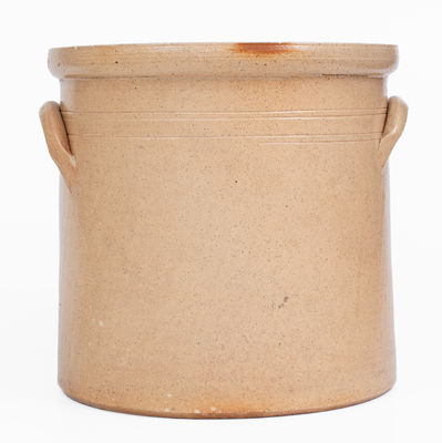 Rare Three-Gallon J. NORTON & CO / BENNINGTON VT Stoneware Crock w/ Bird-on-Stump Design