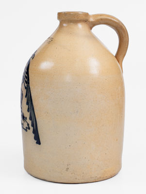 Scarce J. & E. NORTON, / BENNINGTON VT Stoneware Pheasant Jug, c1855