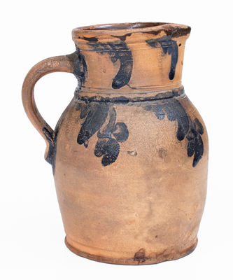 1/2 Gal. Philadelphia Area Stoneware Pitcher w/ Floral Decoration, c1870