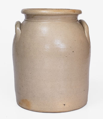 Rare Fine J. & E. NORTON / BENNINGTON, VT Stoneware Jar w/ Star Flower Decoration