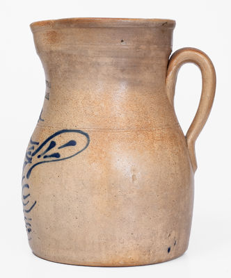 Fine FRANK B. NORTON / WORCESTER, MASS. Stoneware Pitcher w/ Dove Decoration