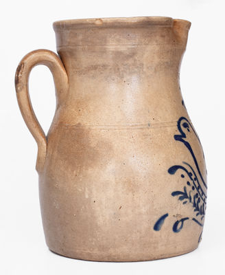 Fine FRANK B. NORTON / WORCESTER, MASS. Stoneware Pitcher w/ Dove Decoration