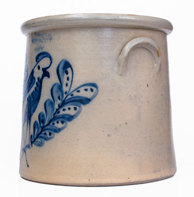 Exceptional 6 Gal. F. B. NORTON & CO. / WORCESTER, MASS. Parrot Crock by Potter Andrew Person