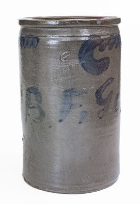 Very Rare S. BELL & SON / STRASBURG, VA Stoneware Jar for B.F. Gordon