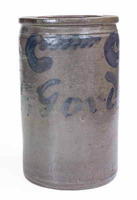 Very Rare S. BELL & SON / STRASBURG, VA Stoneware Jar for B.F. Gordon