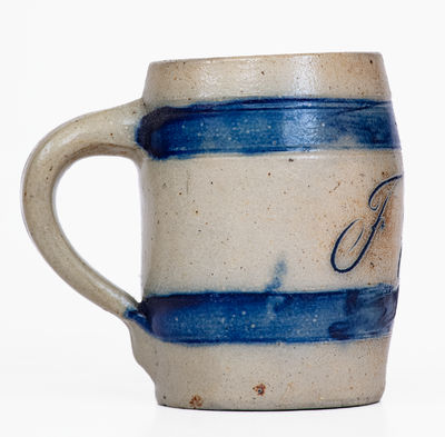 Extremely Rare Stoneware Pitcher and Mug Set, Inscribed 