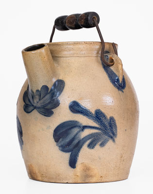 COWDEN & WILCOX / HARRISBURG, PA Stoneware Batter Pail w/ Floral Design