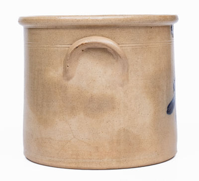 J. &. E. NORTON / BENNINGTON, VT Stoneware Bird Crock, c1855