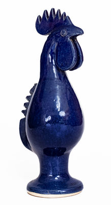 Edwin Meaders Blue Rooster, Signed and Dated 3/10/89