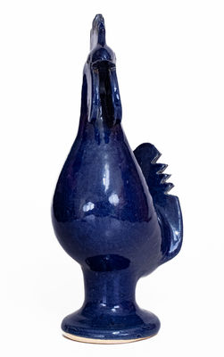 Edwin Meaders Blue Rooster, Signed and Dated 3/10/89