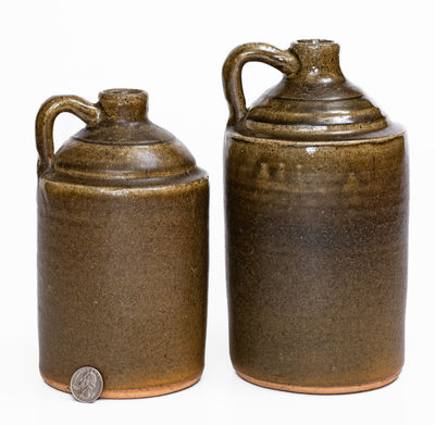 Lot of Two: Lanier Meaders Shoulder Jugs, c1975-85