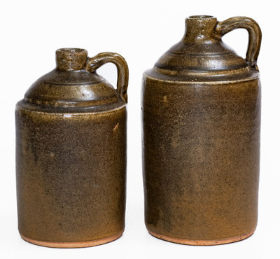 Lot of Two: Lanier Meaders Shoulder Jugs, c1975-85