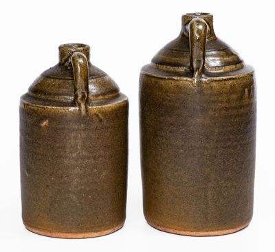 Lot of Two: Lanier Meaders Shoulder Jugs, c1975-85