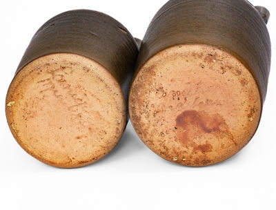 Lot of Two: Lanier Meaders Shoulder Jugs, c1975-85