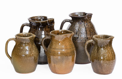 Lot of Five: Meaders Family Pitchers, Cleveland, Georgia