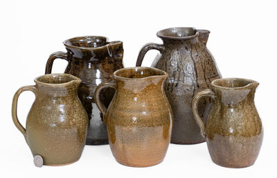 Lot of Five: Meaders Family Pitchers, Cleveland, Georgia