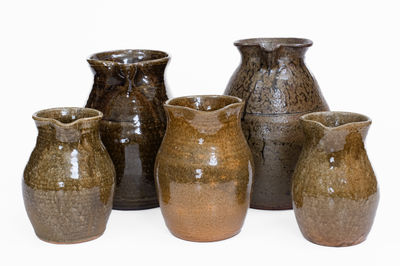 Lot of Five: Meaders Family Pitchers, Cleveland, Georgia