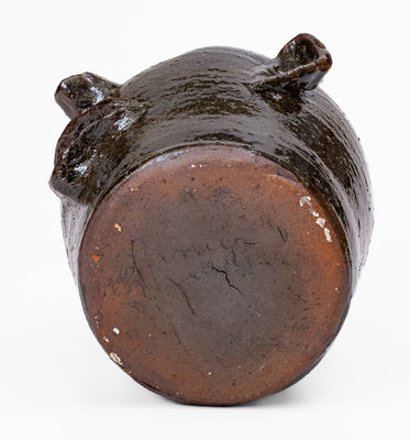 Rare Early-Period Lanier Meaders Stoneware Face Jug, Cleveland, GA