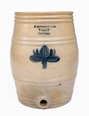 Rare I. SEYMOUR / TROY FACTORY Stoneware Water Cooler, c1830-52