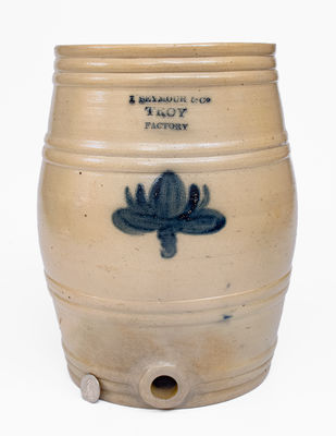 Rare I. SEYMOUR / TROY FACTORY Stoneware Water Cooler, c1830-52