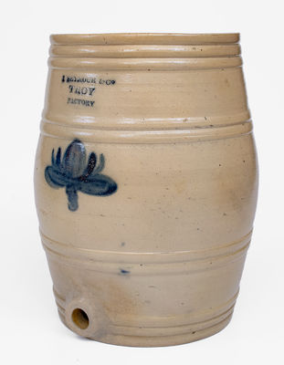 Rare I. SEYMOUR / TROY FACTORY Stoneware Water Cooler, c1830-52