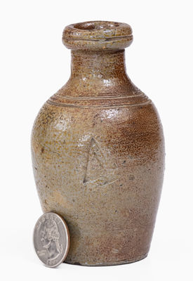 Extremely Rare Miniature Chester Webster (North Carolina) Stoneware Jug, Descended in Craven family