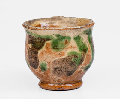 Outstanding Miniature Redware Cup, Mid-Atlantic or possibly Southern US, c1800-40