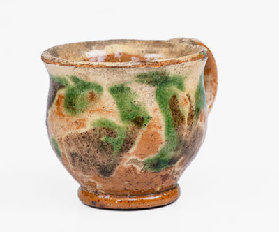 Outstanding Miniature Redware Cup, Mid-Atlantic or possibly Southern US, c1800-40