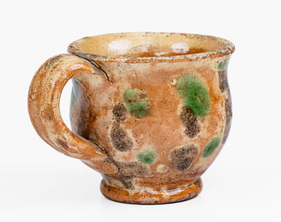Outstanding Miniature Redware Cup, Mid-Atlantic or possibly Southern US, c1800-40