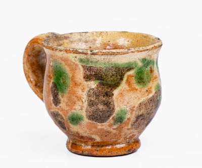 Outstanding Miniature Redware Cup, Mid-Atlantic or possibly Southern US, c1800-40