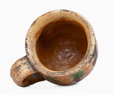 Outstanding Miniature Redware Cup, Mid-Atlantic or possibly Southern US, c1800-40