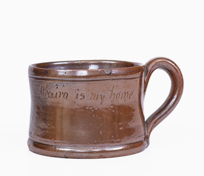 Rare Stoneware Frog Mug Inscribed 