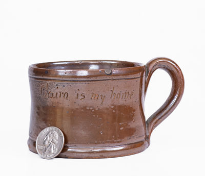 Rare Stoneware Frog Mug Inscribed