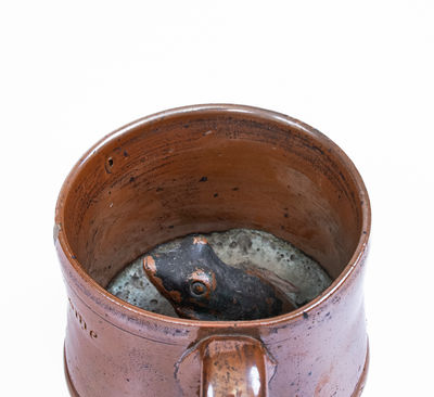 Rare Stoneware Frog Mug Inscribed