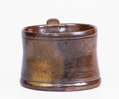 Rare Stoneware Frog Mug Inscribed 