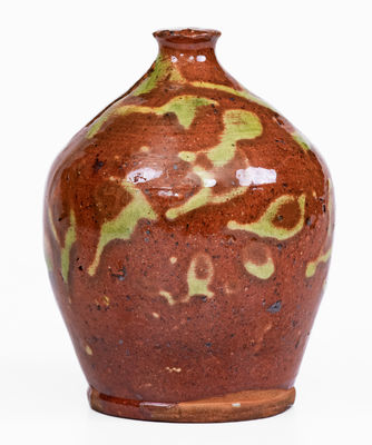 Fine attrib. Willoughby Smith, Womelsdorf, PA Redware Bank w/ Copper Decoration